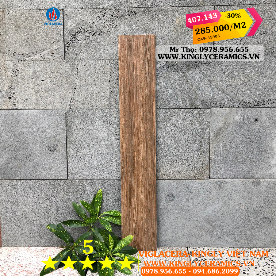 Gạch giả gỗ Viglacera 15x90 CA9 15903